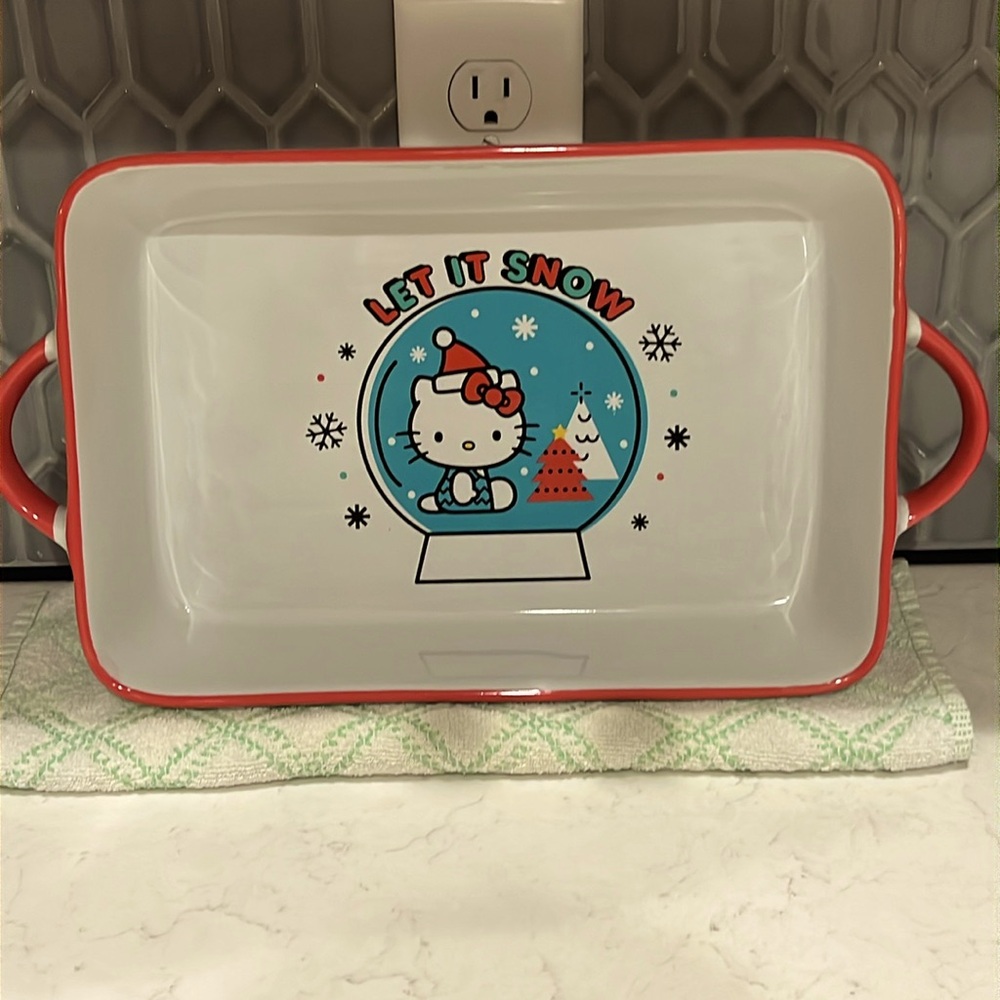 - Hello Kitty “Let It Snow” Baking Dish — New